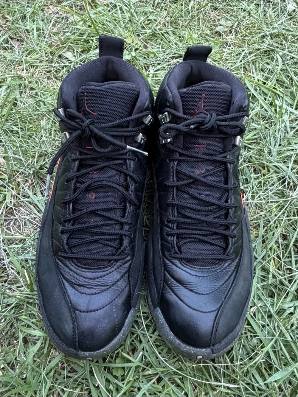 Jordan Men’s Black Sneakers with Red Accents